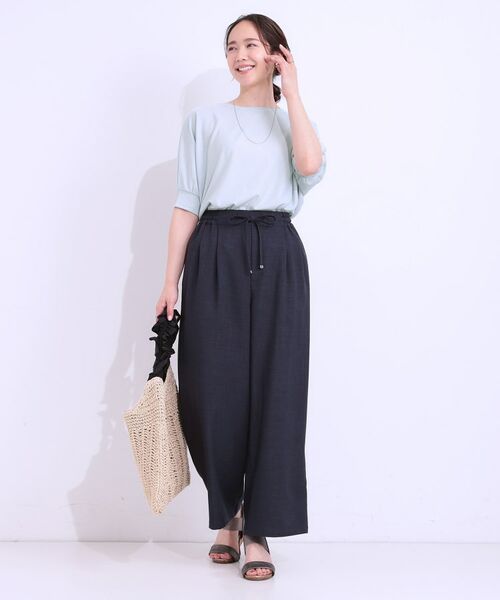 SHOO・LA・RUE / シューラルー カットソー | 【ひんやり/UV】ほんのりラメで大人上品 お袖リブ ドルマントップス | 詳細19