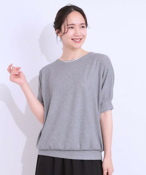 SHOO・LA・RUE / シューラルー カットソー | 【ひんやり/UV】ほんのりラメで大人上品 お袖リブ ドルマントップス | 詳細21