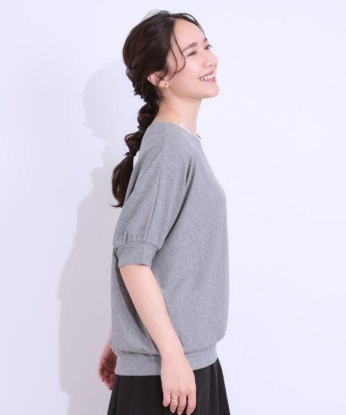 SHOO・LA・RUE / シューラルー カットソー | 【ひんやり/UV】ほんのりラメで大人上品 お袖リブ ドルマントップス | 詳細22