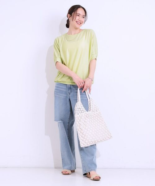 SHOO・LA・RUE / シューラルー カットソー | 【ひんやり/UV】ほんのりラメで大人上品 お袖リブ ドルマントップス | 詳細3