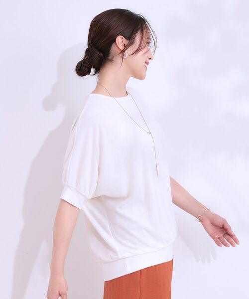 SHOO・LA・RUE / シューラルー カットソー | 【ひんやり/UV】ほんのりラメで大人上品 お袖リブ ドルマントップス | 詳細6