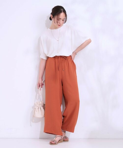 SHOO・LA・RUE / シューラルー カットソー | 【ひんやり/UV】ほんのりラメで大人上品 お袖リブ ドルマントップス | 詳細7