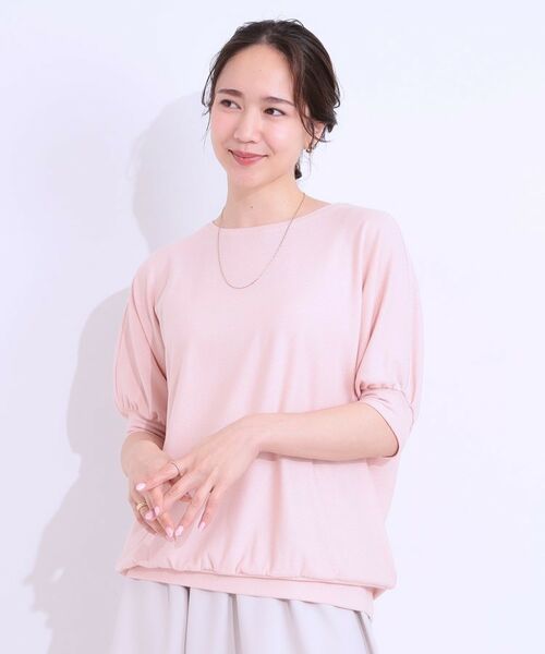 SHOO・LA・RUE / シューラルー カットソー | 【ひんやり/UV】ほんのりラメで大人上品 お袖リブ ドルマントップス | 詳細9