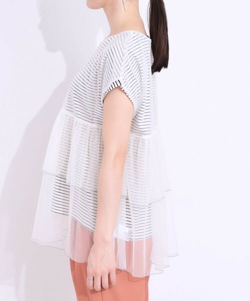 SHOO・LA・RUE / シューラルー カットソー | 【S-LL/2点セット】程よい甘さをプラス Tシャツ+チュールトップス | 詳細23