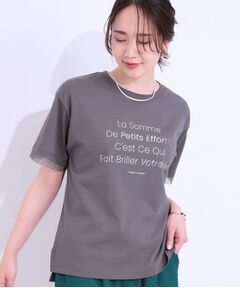 SHOO・LA・RUE / シューラルー Tシャツ | 【ひんやり/UVカット】選べる3柄 お袖チュールで差をつける ロゴプリントTシャツ