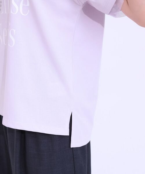 SHOO・LA・RUE / シューラルー Tシャツ | 【ひんやり/UVカット】選べる3柄 お袖チュールで差をつける ロゴプリントTシャツ | 詳細29