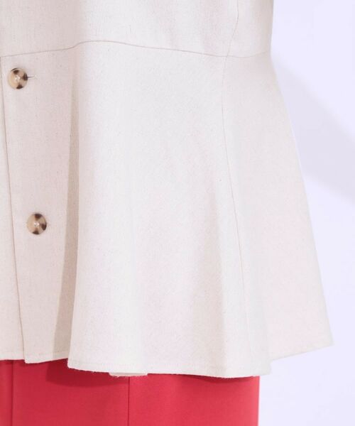 SHOO・LA・RUE / シューラルー ベスト | 【S-LL】いつものコーデにプラスワン 麻混ペプラムベスト | 詳細18