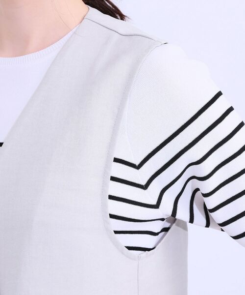 SHOO・LA・RUE / シューラルー ベスト | 【洗える】洗濯後しわになりにくい 麻調ダブルベスト | 詳細17