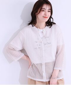 SHOO・LA・RUE / シューラルー カーディガン・ボレロ | 【S-LL/2WAY】ラメが華やか 透かしニットカーディガン