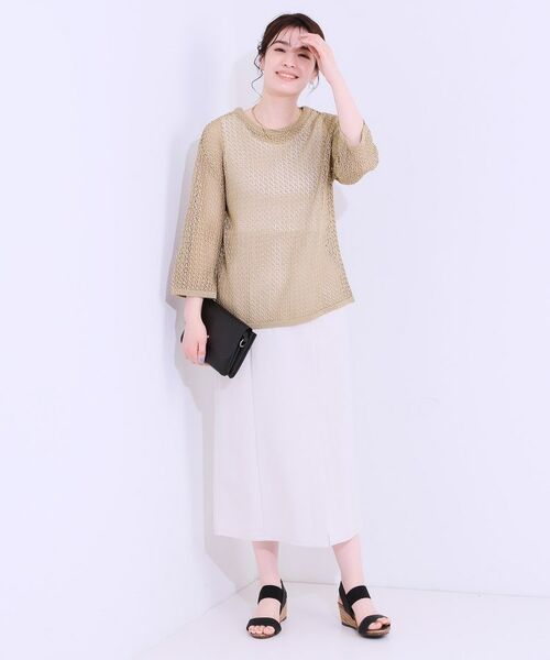 SHOO・LA・RUE / シューラルー カーディガン・ボレロ | 【S-LL/2WAY】ラメが華やか 透かしニットカーディガン | 詳細12