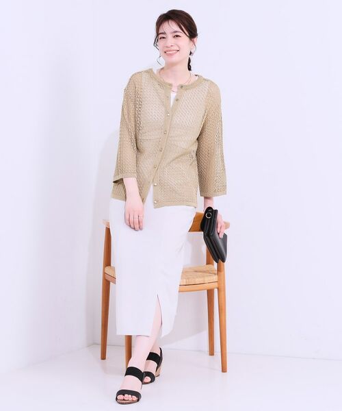 SHOO・LA・RUE / シューラルー カーディガン・ボレロ | 【S-LL/2WAY】ラメが華やか 透かしニットカーディガン | 詳細13