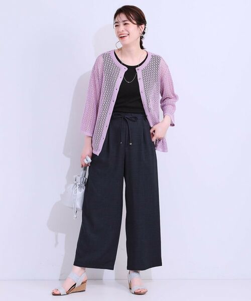 SHOO・LA・RUE / シューラルー カーディガン・ボレロ | 【S-LL/2WAY】ラメが華やか 透かしニットカーディガン | 詳細19