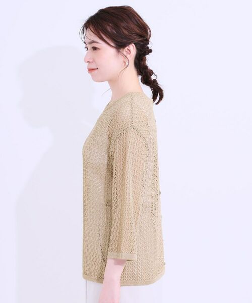 SHOO・LA・RUE / シューラルー カーディガン・ボレロ | 【S-LL/2WAY】ラメが華やか 透かしニットカーディガン | 詳細23