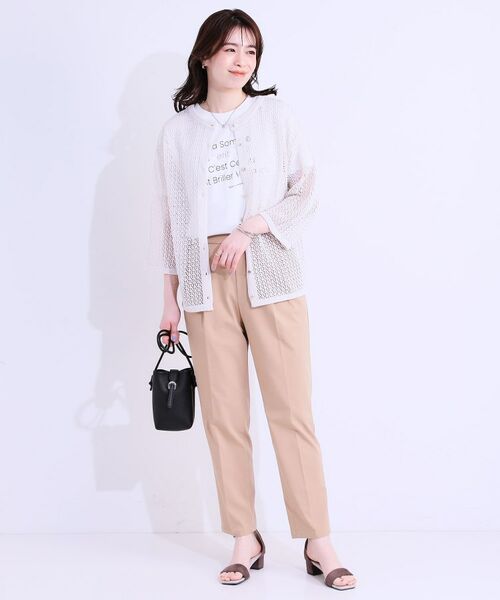 SHOO・LA・RUE / シューラルー カーディガン・ボレロ | 【S-LL/2WAY】ラメが華やか 透かしニットカーディガン | 詳細5