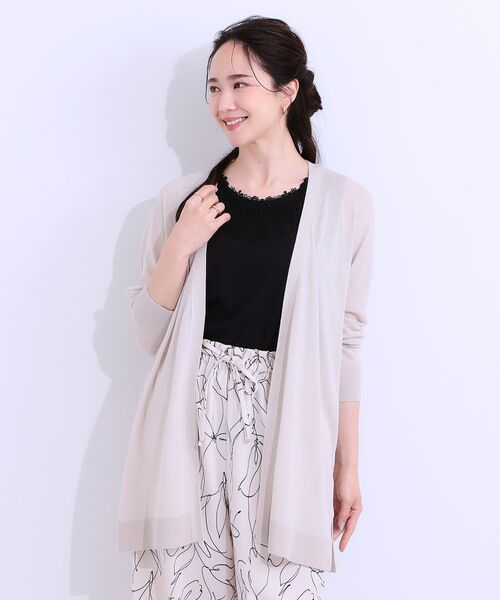 SHOO・LA・RUE / シューラルー カーディガン・ボレロ | 【洗える/ひんやり】体型カバーにも トッパー ロングカーディガン | 詳細1