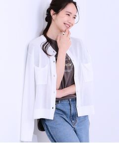 SHOO・LA・RUE / シューラルー カーディガン・ボレロ | 【洗える/ひんやり】パール調ボタンが目を惹く シアーニットカーディガン