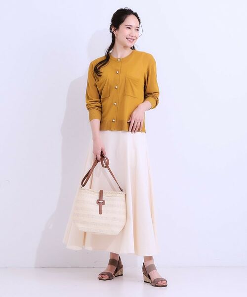 SHOO・LA・RUE / シューラルー カーディガン・ボレロ | 【洗える/ひんやり】パール調ボタンが目を惹く シアーニットカーディガン | 詳細11