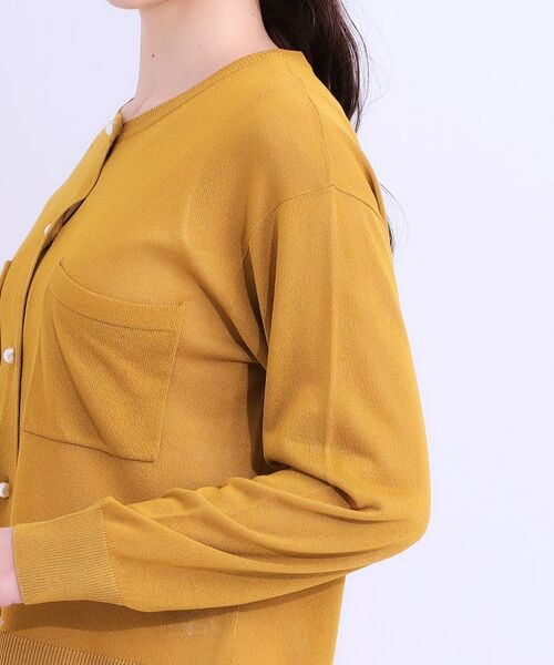 SHOO・LA・RUE / シューラルー カーディガン・ボレロ | 【洗える/ひんやり】パール調ボタンが目を惹く シアーニットカーディガン | 詳細17