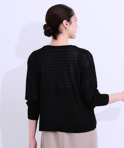 SHOO・LA・RUE / シューラルー カーディガン・ボレロ | 【洗える/ひんやり】パール調ボタンが目を惹く シアーニットカーディガン | 詳細6