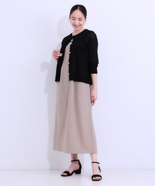 SHOO・LA・RUE / シューラルー カーディガン・ボレロ | 【洗える/ひんやり】パール調ボタンが目を惹く シアーニットカーディガン | 詳細7