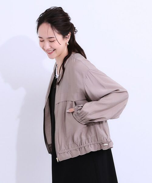 SHOO・LA・RUE / シューラルー レザーブルゾン・ジャケット | 【S-LL】大人のシアー感が魅力 ドロストブルゾン | 詳細10