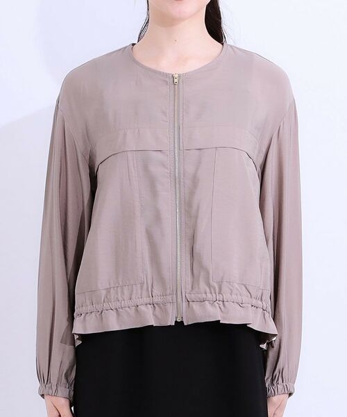 SHOO・LA・RUE / シューラルー レザーブルゾン・ジャケット | 【S-LL】大人のシアー感が魅力 ドロストブルゾン | 詳細13