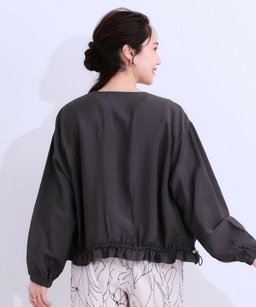 SHOO・LA・RUE / シューラルー レザーブルゾン・ジャケット | 【S-LL】大人のシアー感が魅力 ドロストブルゾン | 詳細6