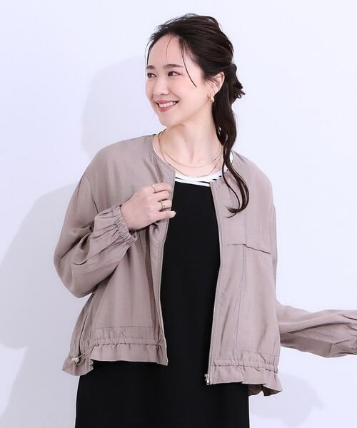 SHOO・LA・RUE / シューラルー レザーブルゾン・ジャケット | 【S-LL】大人のシアー感が魅力 ドロストブルゾン | 詳細9