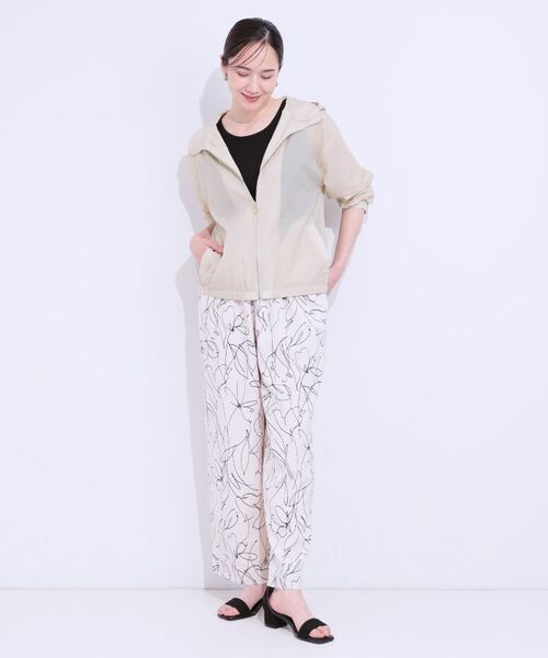 SHOO・LA・RUE / シューラルー レザーブルゾン・ジャケット | 【S-LL】程よいシアー感 大人世代の軽やかフードブルゾン | 詳細11