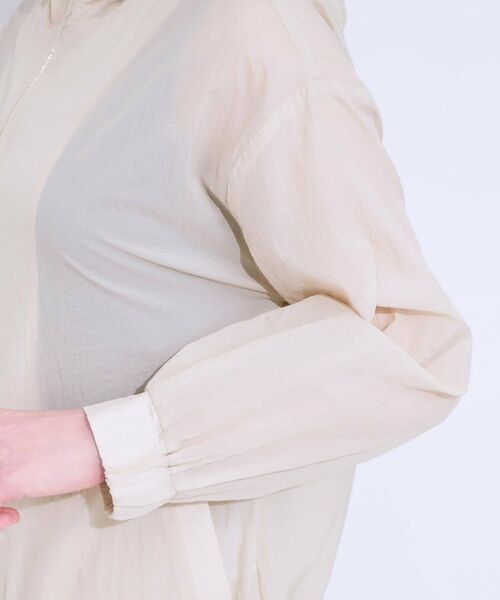 SHOO・LA・RUE / シューラルー レザーブルゾン・ジャケット | 【S-LL】程よいシアー感 大人世代の軽やかフードブルゾン | 詳細18