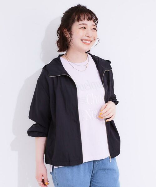 SHOO・LA・RUE / シューラルー レザーブルゾン・ジャケット | 【S-LL】程よいシアー感 大人世代の軽やかフードブルゾン | 詳細21