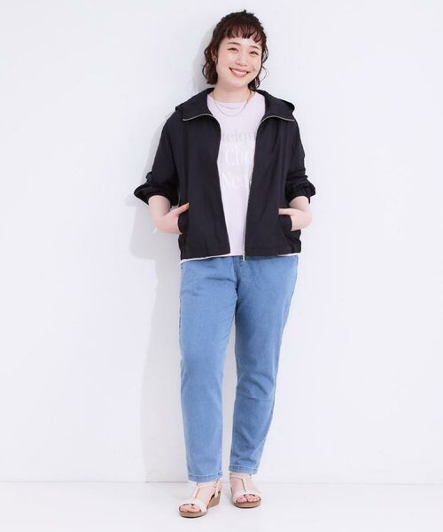 SHOO・LA・RUE / シューラルー レザーブルゾン・ジャケット | 【S-LL】程よいシアー感 大人世代の軽やかフードブルゾン | 詳細22