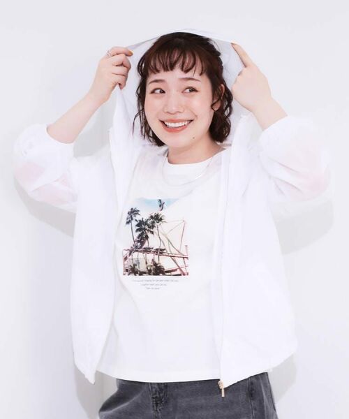 SHOO・LA・RUE / シューラルー レザーブルゾン・ジャケット | 【S-LL】程よいシアー感 大人世代の軽やかフードブルゾン | 詳細23