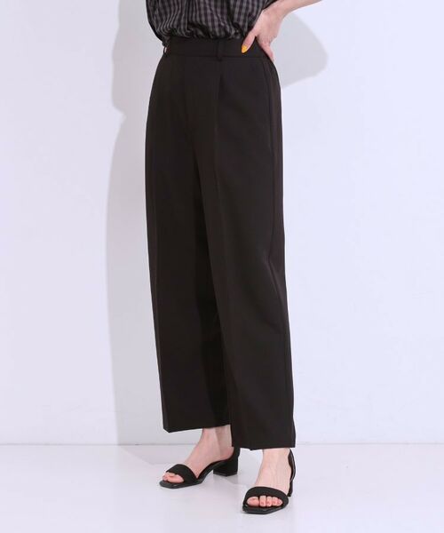 SHOO・LA・RUE / シューラルー パンツ | 【S-LL/ひんやり】大人のきれいめスタイルに センタープレスワイドパンツ | 詳細2