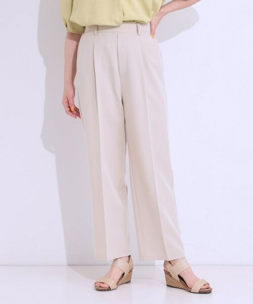 SHOO・LA・RUE / シューラルー パンツ | 【S-LL/ひんやり】大人のきれいめスタイルに センタープレスワイドパンツ | 詳細9