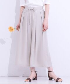 SHOO・LA・RUE / シューラルー ショート・ハーフ・半端丈パンツ | 【セットアップ可】裏地ひんやり麻調スカーチョ