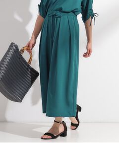 SHOO・LA・RUE / シューラルー ショート・ハーフ・半端丈パンツ | 【セットアップ可】裏地ひんやり麻調スカーチョ