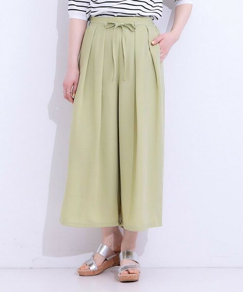 SHOO・LA・RUE / シューラルー ショート・ハーフ・半端丈パンツ | 【セットアップ可】裏地ひんやり麻調スカーチョ | 詳細10