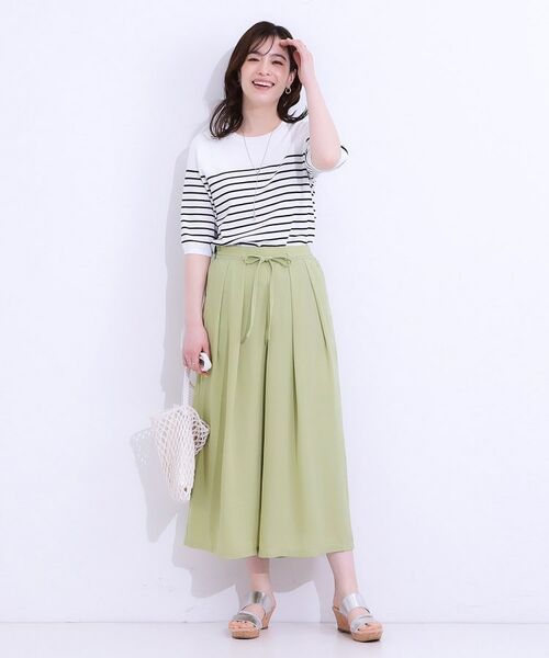 SHOO・LA・RUE / シューラルー ショート・ハーフ・半端丈パンツ | 【セットアップ可】裏地ひんやり麻調スカーチョ | 詳細12