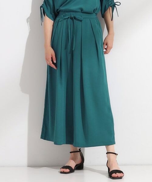 SHOO・LA・RUE / シューラルー ショート・ハーフ・半端丈パンツ | 【セットアップ可】裏地ひんやり麻調スカーチョ | 詳細14