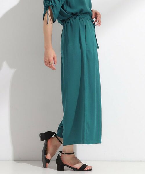 SHOO・LA・RUE / シューラルー ショート・ハーフ・半端丈パンツ | 【セットアップ可】裏地ひんやり麻調スカーチョ | 詳細15