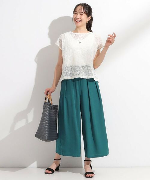 SHOO・LA・RUE / シューラルー ショート・ハーフ・半端丈パンツ | 【セットアップ可】裏地ひんやり麻調スカーチョ | 詳細16