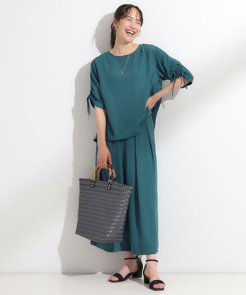 SHOO・LA・RUE / シューラルー ショート・ハーフ・半端丈パンツ | 【セットアップ可】裏地ひんやり麻調スカーチョ | 詳細17