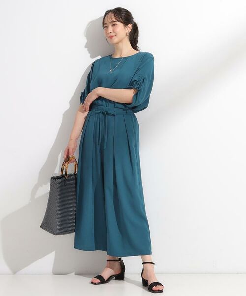 SHOO・LA・RUE / シューラルー ショート・ハーフ・半端丈パンツ | 【セットアップ可】裏地ひんやり麻調スカーチョ | 詳細18