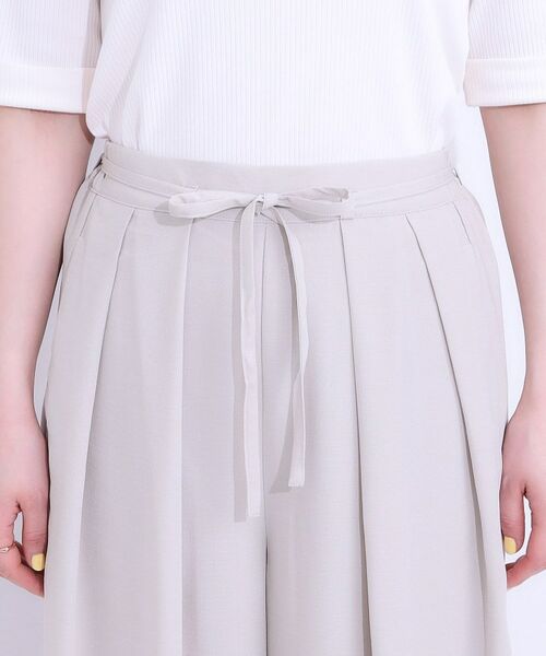 SHOO・LA・RUE / シューラルー ショート・ハーフ・半端丈パンツ | 【セットアップ可】裏地ひんやり麻調スカーチョ | 詳細23