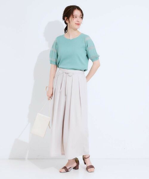 SHOO・LA・RUE / シューラルー ショート・ハーフ・半端丈パンツ | 【セットアップ可】裏地ひんやり麻調スカーチョ | 詳細27