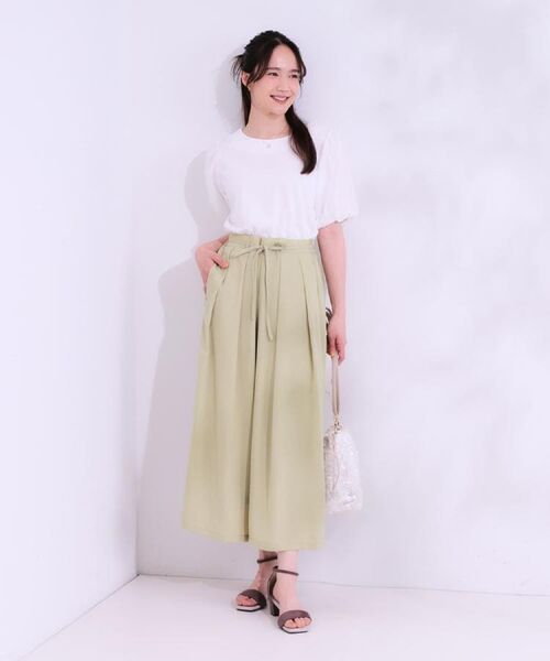 SHOO・LA・RUE / シューラルー ショート・ハーフ・半端丈パンツ | 【セットアップ可】裏地ひんやり麻調スカーチョ | 詳細29