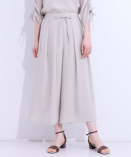 SHOO・LA・RUE / シューラルー ショート・ハーフ・半端丈パンツ | 【セットアップ可】裏地ひんやり麻調スカーチョ | 詳細6