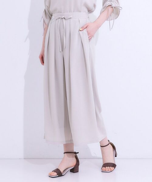 SHOO・LA・RUE / シューラルー ショート・ハーフ・半端丈パンツ | 【セットアップ可】裏地ひんやり麻調スカーチョ | 詳細7