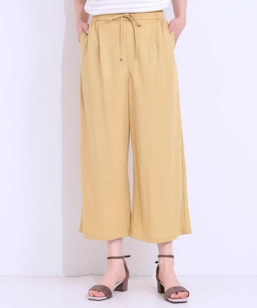 SHOO・LA・RUE / シューラルー ショート・ハーフ・半端丈パンツ | 【洗える/着丈選べる/ひんやり】楽ちんなのにきれい見え カノコ タックワイドパンツ | 詳細11